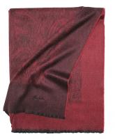 Плед кашемировый Glen Saxon Border Paisley/дамасский узор 120 Black carmine/A5 150x200