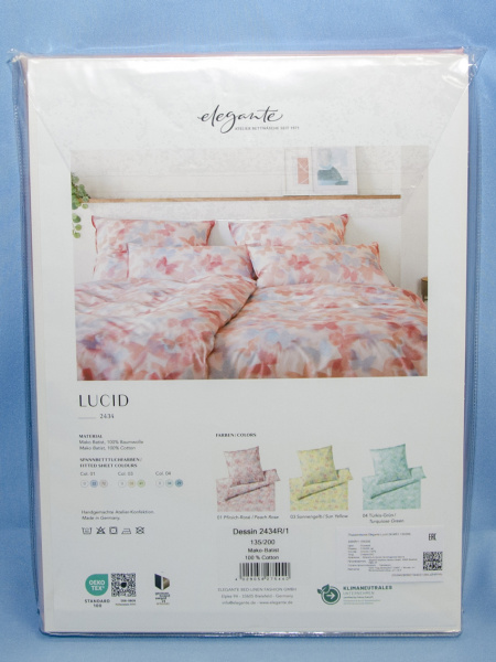Пододеяльник Elegante Lucid 2434R/1 (pfirsich rosé/персиково-розовое)