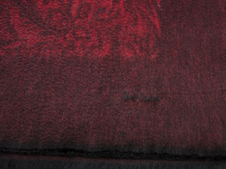  Плед кашемировый Glen Saxon Border Paisley/дамасский узор 120 Black carmine/A5 150x200 фото в интернет-магазине Герд Биллербек