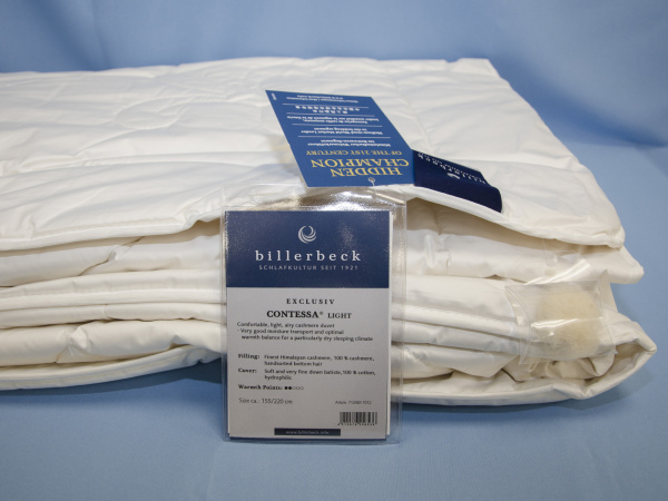 Одеяло Billerbeck Contessa light (лёгкое) не ниже +20°С, кашемир