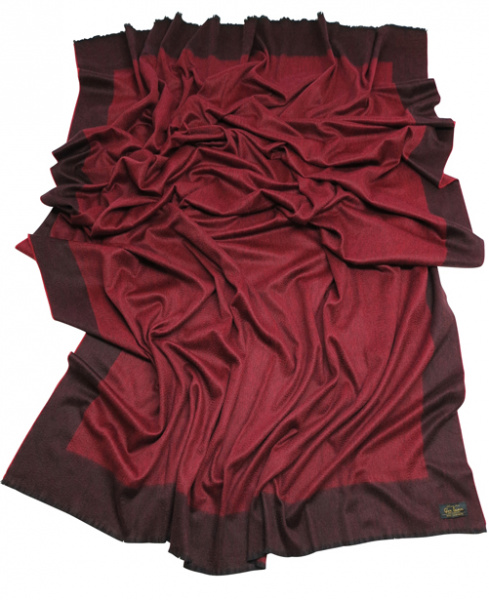 Плед Glen Saxon Border 120 A5 Black carmine 150x200