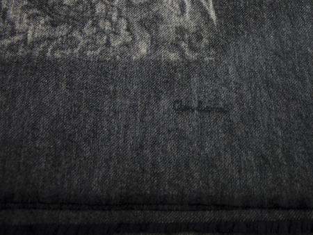  Плед кашемировый Glen Saxon Border Paisley/дамасский узор 120 Black Sand Stone/002 150x200 фото в интернет-магазине Герд Биллербек