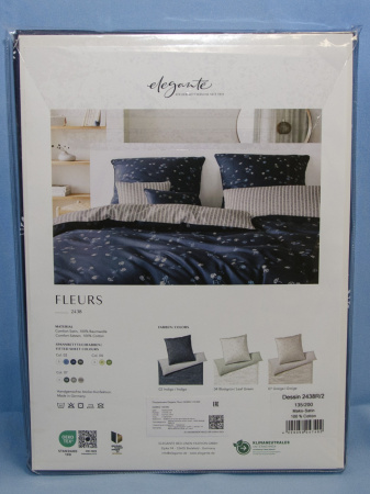  Пододеяльник Elegante Fleurs 2438R/2 (indigo/тсиний) фото в интернет-магазине Герд Биллербек