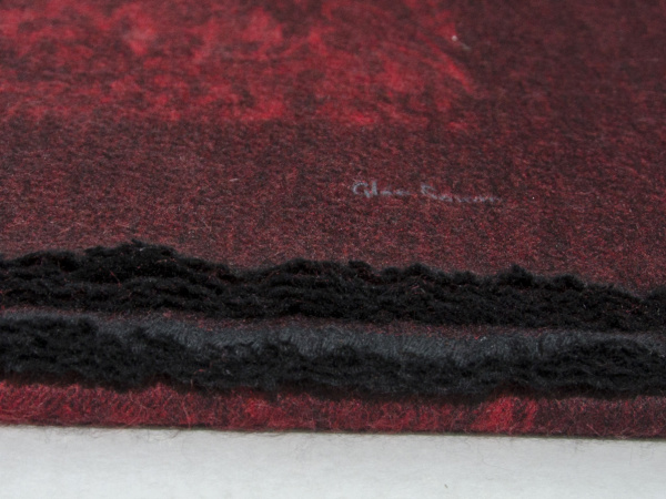 Плед кашемировый Glen Saxon Border Paisley/дамасский узор 120 Black carmine/A5 150x200