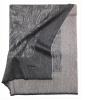 Плед кашемировый Glen Saxon Border Paisley/дамасский узор 120 Black Sand Stone/002150x200