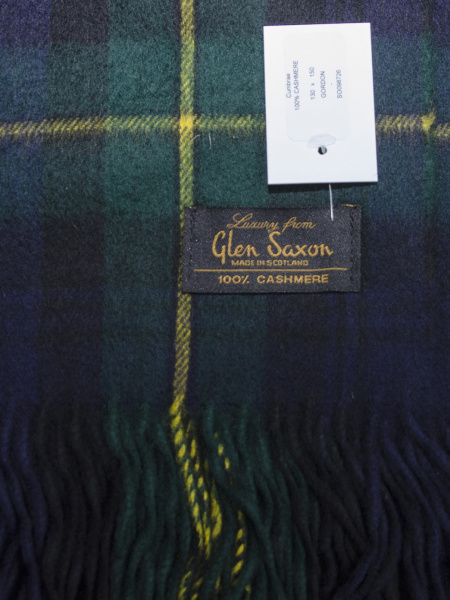 Плед кашемировый Glen Saxon Tartan Gordon 120 130x150